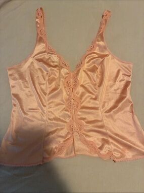 Warner's Peach Satin Lace Camisole